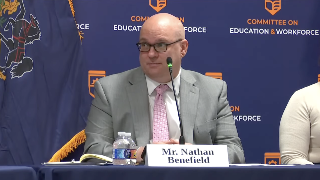 Nathan Benefield testifying before Congress